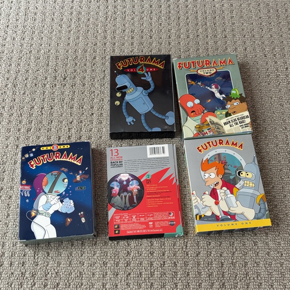 Futurama DVD Box Set Volumes - Colorful Cartoon Covers - Picture 5 of 5